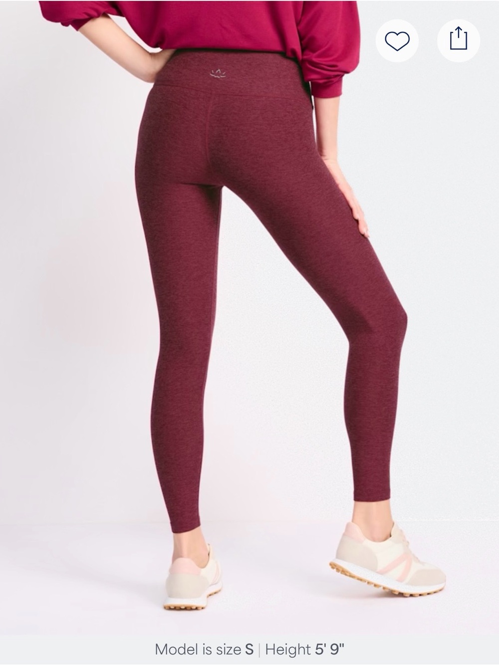 Beyond Yoga Space Dye Caught In The Midi High Waisted Legging -Burgundy - Picture 3 of 10